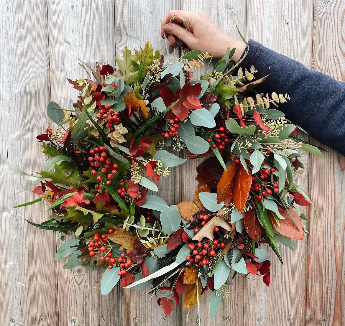 Fresh Floral Autumn Door Wreath Laura Gooding Florist